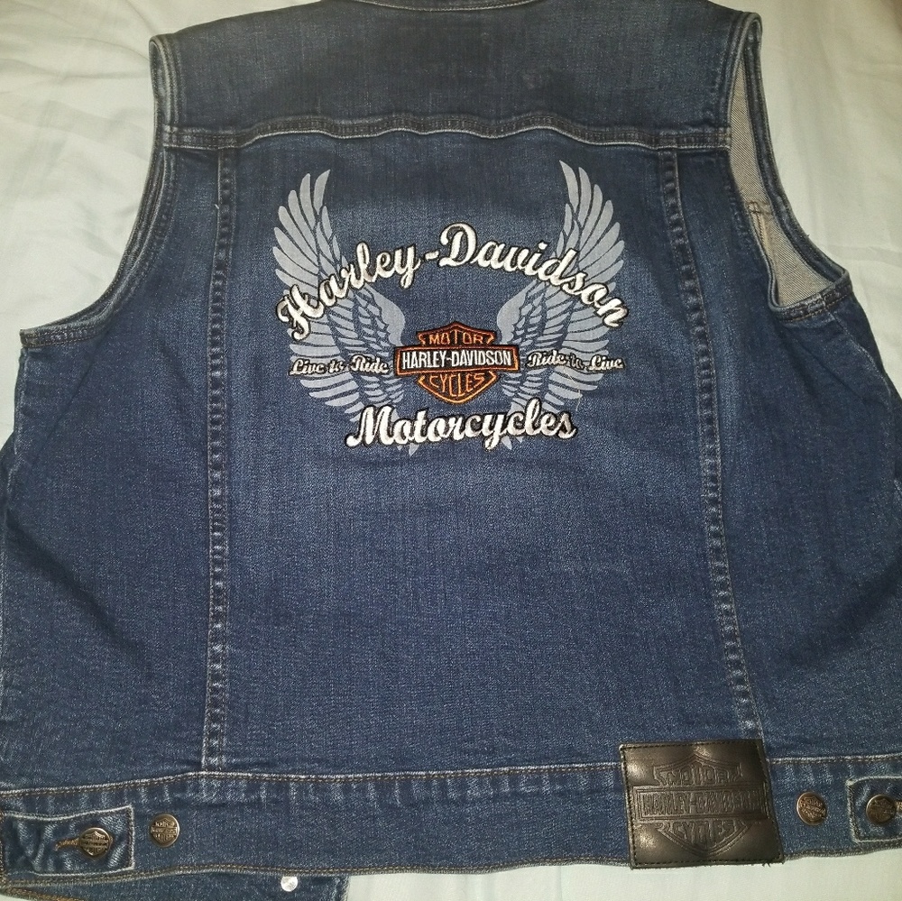 Womens Harley Davidson Denim Vest